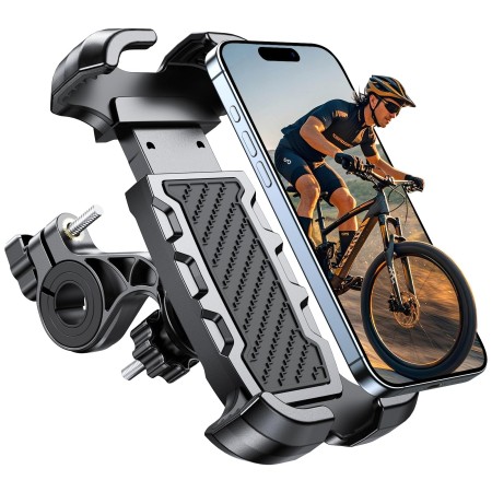 Viccux Motorcycle Phone Mount, Upgrade [Never Fall Off] [0 Shake] Bike Phone Mount, [3s Put & Take] 360° Rotatable Phone Holder for Motorcycle Bike Bicycle Scooter Compatible with Cellphones 4.7-6.8”