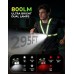 Viccux 800LM Ultra Bright & 7+2 Modes Running Lights for Runners with Rear Light, 45° Beam & 360° Reflective Vest, IPX4 Waterproof Reflective Running Vest for Night Walking/Jogging, 4-25Hrs Runtime