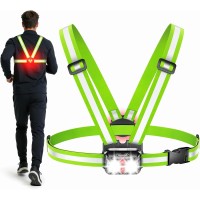 Viccux 800LM Ultra Bright & 7+2 Modes Running Lights for Runners with Rear Light, 45° Beam & 360° Reflective Vest, IPX4 Waterproof Reflective Running Vest for Night Walking/Jogging, 4-25Hrs Runtime Viccux 800LM Ultra Bright & 7+2 Modes Running Lights for Runners with Rear Light, 45° Beam & 360° Reflective Vest, IPX4 Waterproof Reflective Running Vest for Night Walking/Jogging, 4-25Hrs Runtime