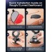 Viccux 2025 Upgraded [Nano Gel+Vacuum Suction] Car Phone Holder for MagSafe, 360° Adjustable & 2400GF Strong Magnetic Phone Holders for Your Car, Dashboard Car Phone Mount for iPhone 17/16/15/14/13/12