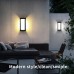 Viccux Outdoor Wall Sconce 2000 Lumen 20W Wall Proch Light Fixtures 3000K Black Modern Exterior Sconces Lighting for House Outside Wall Mount Front Door