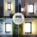 Viccux Outdoor Wall Sconce 2000 Lumen 20W Wall Proch Light Fixtures 3000K Black Modern Exterior Sconces Lighting for House Outside Wall Mount Front Door